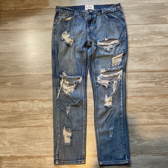 One Teaspoon, Size 29, Stylish distressed denim👖💙🎃 - Picture 2 of 12